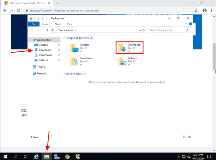 Windows Server Download folder